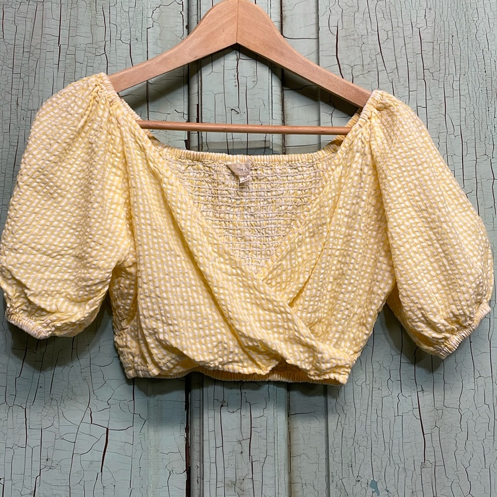 Ladies Sim & Sam Mocked Wrap Shirt